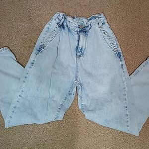 Zara High Waisted Paperbag Jeans
